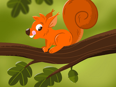 acorn! character eva galesloot illustration skwirrol squirrel