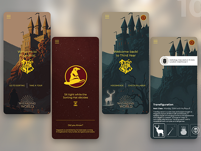 When Hogwarts takes online classes app app design design harrypotter hogwarts mobile mobile ui mobile ux ui ux