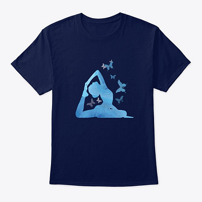 Yoga T-shirt design illustration