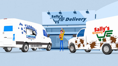 Mobile wash company animation 3d blender 3d campaign design