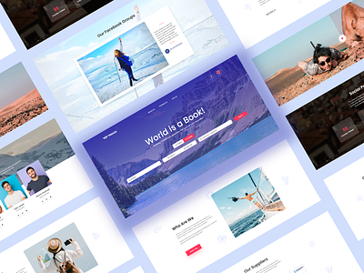 Travel Agency Website Redesign 2020 design adobe xd design new design template tourism travel trending trendy ui design ux visual design website webui