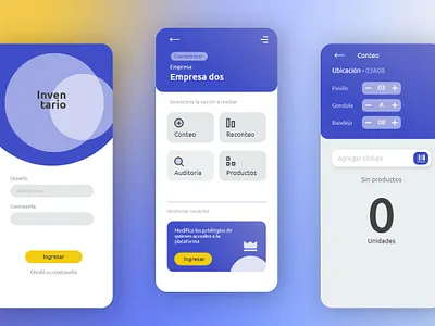 Inventario aplicación aplication app app design design icon ui ux