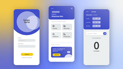 Inventario aplicación aplication app app design design icon ui ux