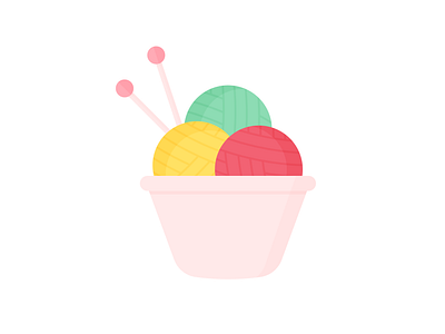 Day 260 - 366 Days of Illustration Challenge - MintSwift bowl crafts crochet digital illustration flat design flat illustration flatdesign illustration illustrations illustrator knitting knitting needles mintswift needles sewing vector art vector illustration wool yarn yarn ball