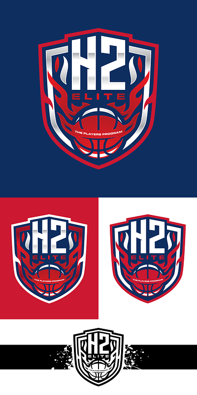 H2 ELITE basketball logo brand creative fiverr design fiverr.com fiverrgigs flat graphic design illustrator logo designer minimalist modern