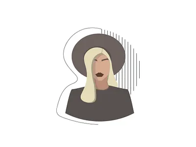 Mystery adobe art beauty beige blond bussines design elegant graphic grey illustration illustrator lines plain silver simple trend white woman