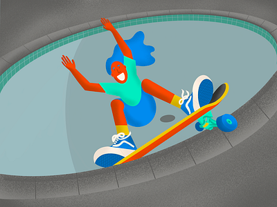 Skateboard Slash animation app art design flat graphic design illustration minimal vector website