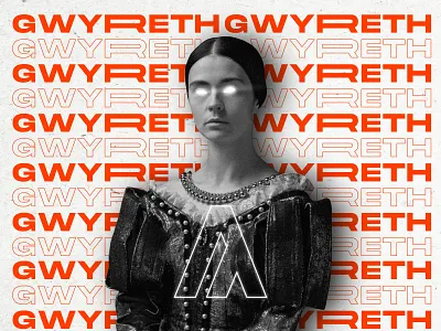 Madame Gwyreth art character design digital art glow illustration poster retro typogaphy vintage