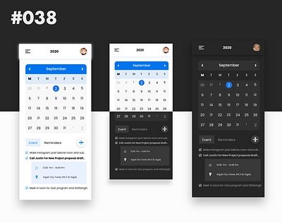 Daily UI 038 - Calendar app design brand branding calendar calendar app calendar design calendar ui calligraphy daily daily 100 challenge daily ui dailyui dailyuichallenge design design art designs uidesign