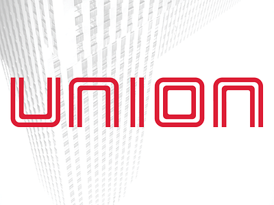 Union brand identity lettering logotype typogaphy