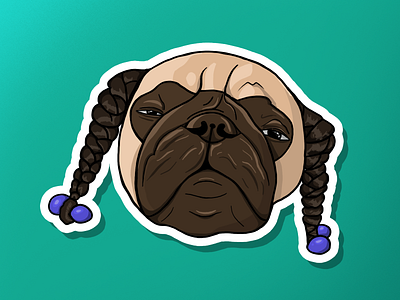 Snoop Pug illustration art illustrations illustrator