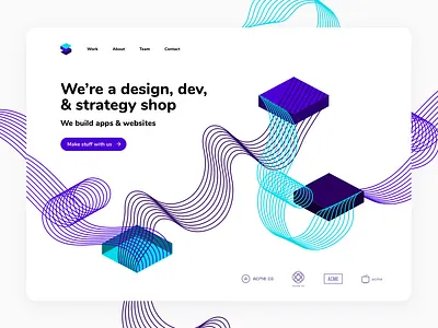 Agency Landing Page abstract agency clean design clean ui colors design developer engineer landing landingpage marketing minimal minimalist palette tech ui ux web web pages website