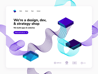 Agency Landing Page abstract agency clean design clean ui colors design developer engineer landing landingpage marketing minimal minimalist palette tech ui ux web web pages website