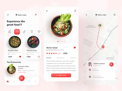 Food Delivery App food app food delivery app food ordering app minimal mobile app mobile ui ui ui design