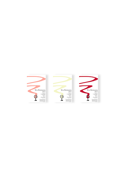 wine colors- Vin Dominion art branding colors design flat icon illustrator label minimal typography wine wine label