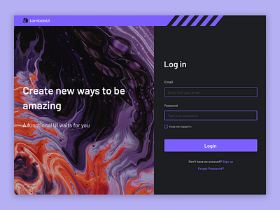 Modern login page design desktop ecommerce flat logo page page design ui ux web