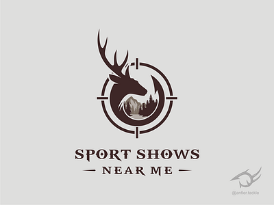 Deer Antler Mountain Hunting Logo Sold To Sport Shows Near Me antler branding deer design fishinghuntinglogo fishinglogo huntinglogo logo mountain river