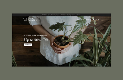 Lush Planter | Online Shopping app design ecommerce ecommerce design ecommerce website onlineshopping overview plant planter product design ui uiux webdesign website