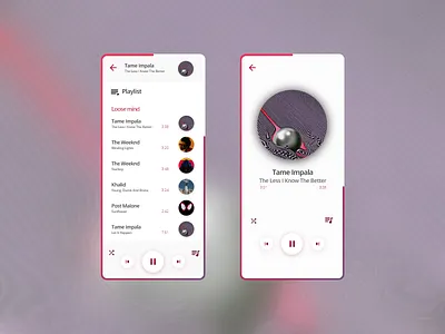 Music player app mockup app appdesign design light theme mobileapp mockup mockups music music app musicplayer prototype ui