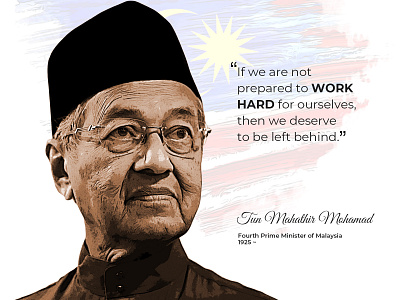 Tun Mahathir Mohamed design photoshop quote design