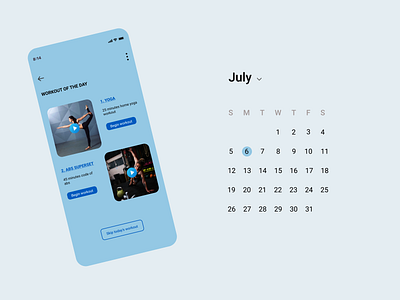 Daily UI 062 | Workout of the day daily 100 challenge daily ui design