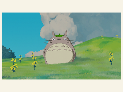 3D artstyle ghibli with blender blender blender3d cloudy eevee ghibli grassland render sunny day totoro