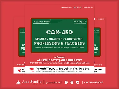 Rawabi Charter Flight Poster branding brandingreimagined calicut design jazzstudio kerala kozhikode rawabi