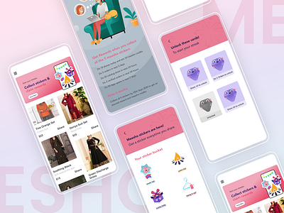 Streaks and scratch cards | User engagement concept app app design app designer banner ads banner design classy design fashion brand fashion design meesho mobile design mobile ui offers screen share sticker sticker design stickers streak ui