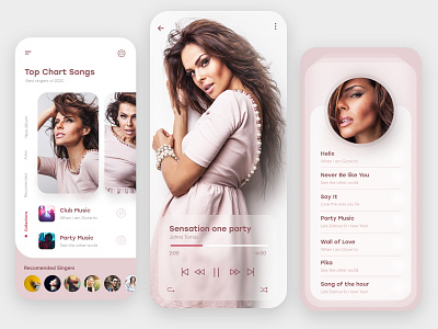 Music App- UX/UI Design adobe xd clean concept creative design 2020 dubai designer fashion figma illustration minimal minimalistic mobile app mobile app design mobile ui mobileui photography productdesign topdesigner typography webdesign