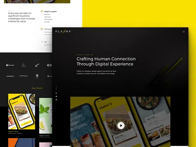 Agency Landing Page agency black design landing page design ui ux yellow