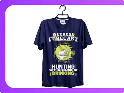 Weekend Forecast Hunting T-Shirt Design branding creative t shirt design t shirt design t shirt design ideas t shirt design template t shirt designer t shirt illustration t shirt mockup typographi t shirt design typography