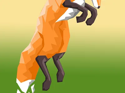 Polygon Fox adobe photoshop animal art design drawing fox fox illustration illustration polygon