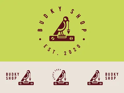 Budky shop - ver.2 bird bird logo birdhouse brown graphic design green logo logodesign ptačí budka ptačí budky wood