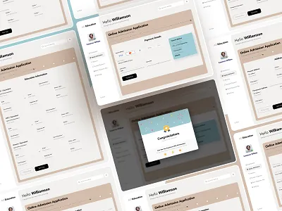 AD Education Admission Application admission admission form calendar cards course dashboard dashboard interface design e learning education elearning learning management learning software online courses online tutorial profile quiz school search task