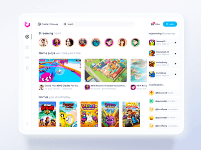 Online Gaming & Video Streaming App app chat interaction ios minimal product design streaming app ui uiux video games