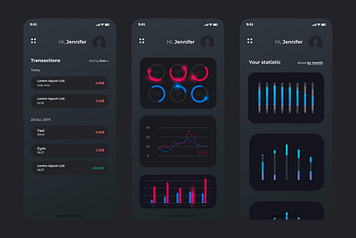 UI Mobile App Charts app branding design icon illustration logo typography ui ux vector web