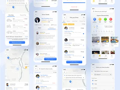 HiTi - a cab booking app cab booking cab booking app mobile app mobile ui ux ux design
