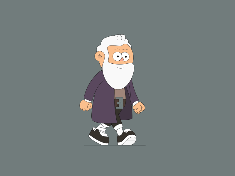 walk 2d animation after effects animation character design illustration loop motion design vector walkcycle