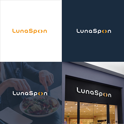 luna Spoon brand identity business logo food logo illustrator logo logo design logo designer logo maker logodesign minimal restaurant restaurant logo vector