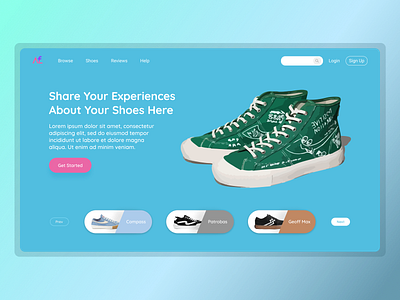 Sneakers Review Landing Page Exploration exploration homepage homepage design landing page landing page design review shoes shoes app sneakers ui ui ux ui design uidesign uiux ux website website design