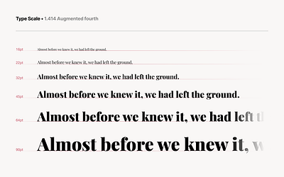 Type Scale • 1.414 Augmented fourth type type study typogaphy web font