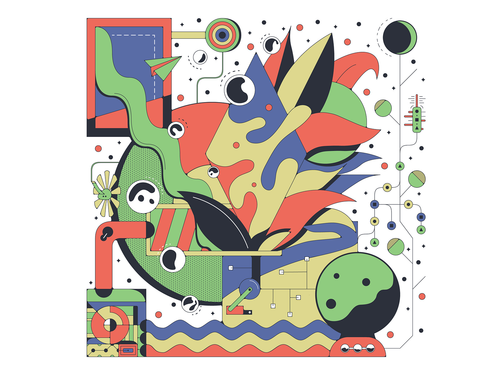 Shapes Merging by Shan on Dribbble
