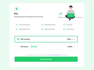 Subscription Page UI app app design design minimal ui ui ux ui ux design ui design ux