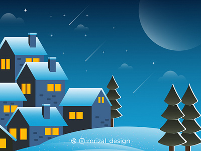 WINTER affinity designer building illustration cute illustration drawing challenge environment flat illustration illustration illustration ideas vector vector illustration winter winter illustration