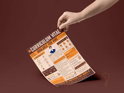 Creative Resume For Graphic Designers brand branding creative design curriculum vitae designer graphic design graphic designers illustration infographic infographics logodesigner logodesigns orange orange logo resume cv typography ui ux vector vectorart