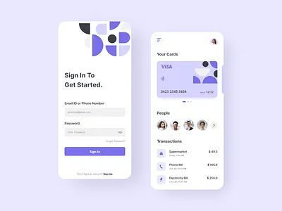 Mobile Banking App 2020trend app appuidesign banking app clean dribbble best shot mobile mobile ui popular ui uidesign uiuxdesign ux