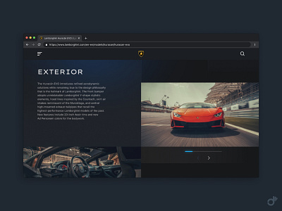 Lamborghini Huracán Evo 2 automotive website car website cars dark mode dark theme elegant design futuristic landing page landing page concept landing page design luxury design sports car ui ui design ux ux design vehicle website web design web designer website design
