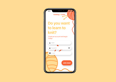 Daily UI 01 app dailyui design knitting signup ui userinterface