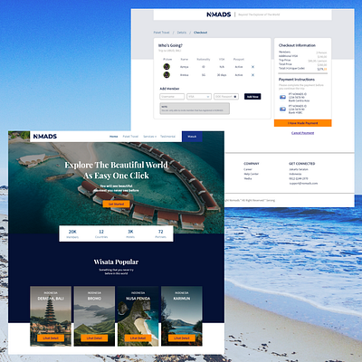 Nomads - Travel design ui ux web