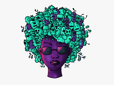 Doodle in Frizzy character creative creative design doodle doodle art frizzy illustration illustration art